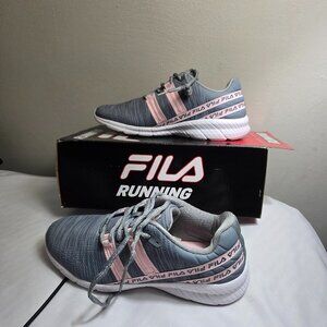 Fila Women's Gray & Pink Lightweight Running Shoes - Sky Phoenix Size 9.5